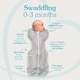 image 2 of Love to Dream Swaddle Up White Dreamer 2.5 TOG Baby Swaddle - 3.5-6kg
