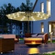 image 2 of Outsunny LED Solar Powered Parasol Umbrella Garden Tilt String Light