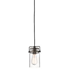 Brinley 1 Light Ceiling Mini Pendant Olde Bronze, E27
