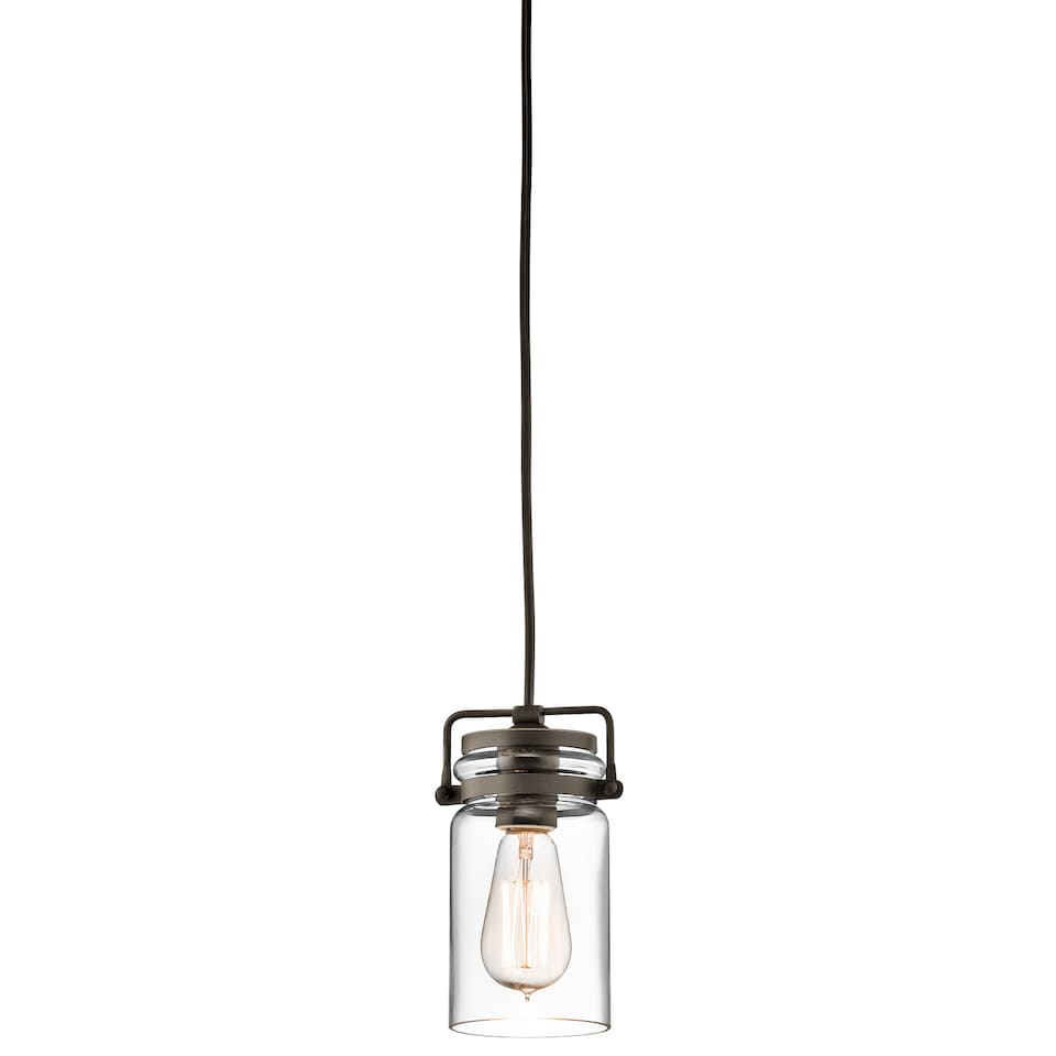 image 1 of Brinley 1 Light Ceiling Mini Pendant Olde Bronze, E27