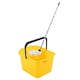 image 1 of 2 x Yellow 12L Mop & Bucket Set For Cleaning Hard Floors Complete With Pouring Lip & Cotton Mop