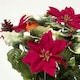 image 6 of Homescapes Artificial Poinsettia, Holly and Robin Grave Vase