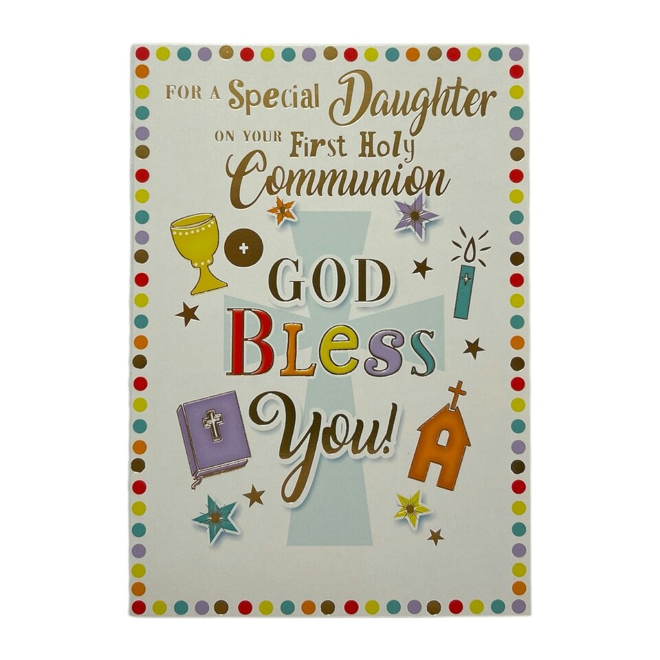image 1 of For Daughter First Holy Communion Religious Greeting Card