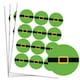image 1 of Christmas Elf Belt Round Stickers 60mm - Sheet of 12
