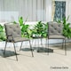 image 8 of Outsunny Set of 2 Garden Chair Cushions Seat Pad for Outdoor Use Khaki 