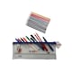 image 3 of Stationery Filled Blue Zip 13x5" Pencil Case with Colouring Pencils