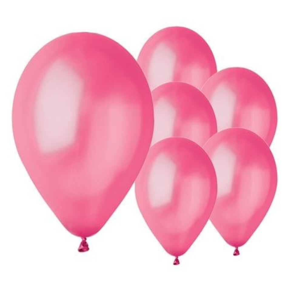 Metallic Fuchsia Pink Bio Latex Balloons 33cm / 13 in - Pack of 50 Pink