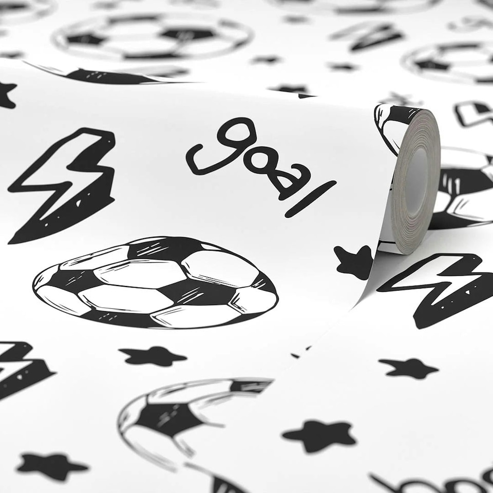 image 1 of Goal! Wallpaper in Monochrome Multi