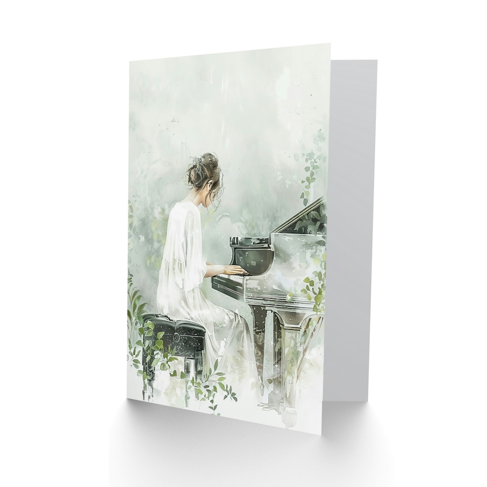 image 1 of Musician Plants Botanical Dreamy Music Him Her Birthday Card