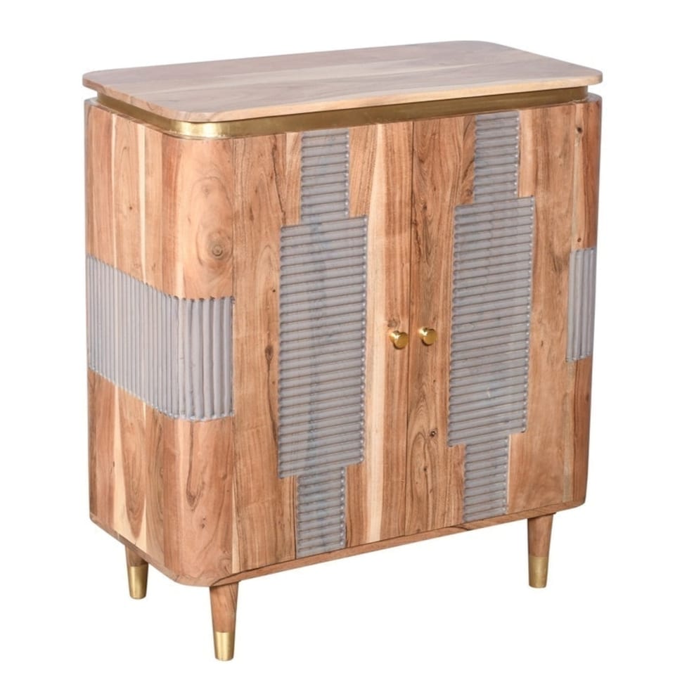 image 1 of Wilton 2 Doors Sideboard - Acacia Wood - L40 x W80 x H95 cm Brown
