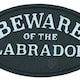 image 4 of Beware the Labrador Dog Black Cast Iron Sign Plaque Door Wall House Gate Post