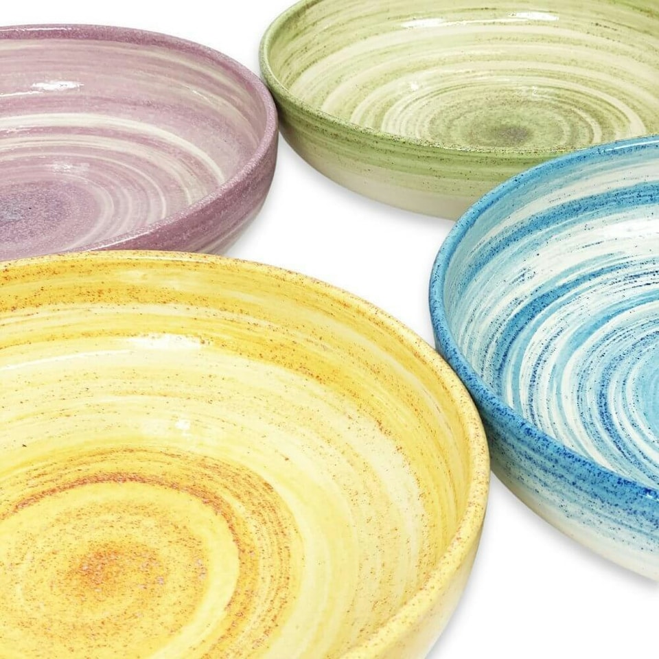 image 1 of Verano Spanish Ceramics Pastel Beach Large Bowl - 27cm Blue | Blue | 1