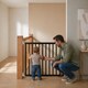 image 6 of Safetots Top of The Stairs Screw Fitted Stair Gate, Black Wooden, 63.5cm - 105.5cm, Wood Baby Gate, Screw Fit Safety Barrier, Stylish and Practical Safety Gate
