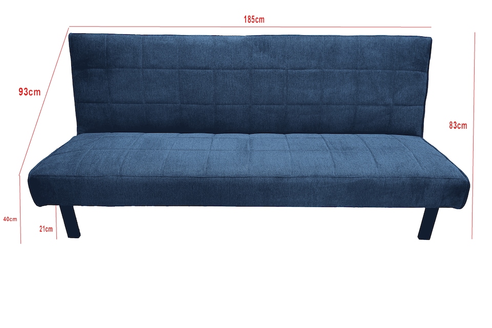 image 1 of The Tivona 2 Seater Sofa Bed in Grey, Silver or Navy | Grey | One Size