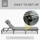 image 6 of Outsunny Garden Rattan Furniture Recliner Lounger Sun Reclining Daybed Patio