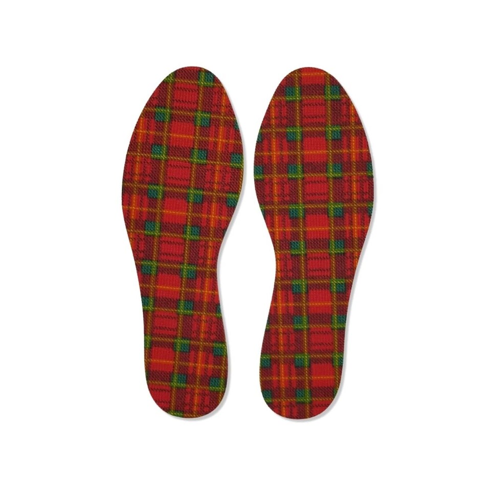 image 1 of BIRCH Ladies Tartan Foam Insoles - Cushioning Shoe Inserts
