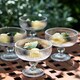 image 2 of Set of 6 Luxury Ribbed Glass Footed Dessert Bowls Wedding Decorations Ideas 300ml | Clear | Clear | Medium | 6