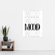 image 4 of Mood Black And White Bold Graphic Design XL Wall Art Print 24X32 In