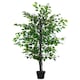 image 1 of Outsunny 145cm Artificial Banyan Plant Faux Decor Tree w/ Pot Indoor