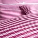 image 2 of OHS Stripe Embossed Soft Cosy Plush Plump Duvet Cover and Pillowcase Bedding Set Pink | Blush Pink | Single