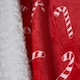 image 3 of BHS Christmas Candy Cane Throw with Sherpa Back, Red | Red | Red | 1