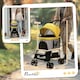image 7 of PawHut 3 In 1 Pet Stroller, Detachable Dog Cat Travel Carriage - Yellow