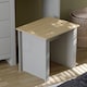 image 6 of Vida Designs Arlington 3 Drawer Dressing Table Mirror & Stool Set Vanity Makeup Desk, Grey & Oak