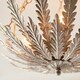 image 4 of Delphine Decorative Silver Layered Leaf Semi Flush Ceiling Light