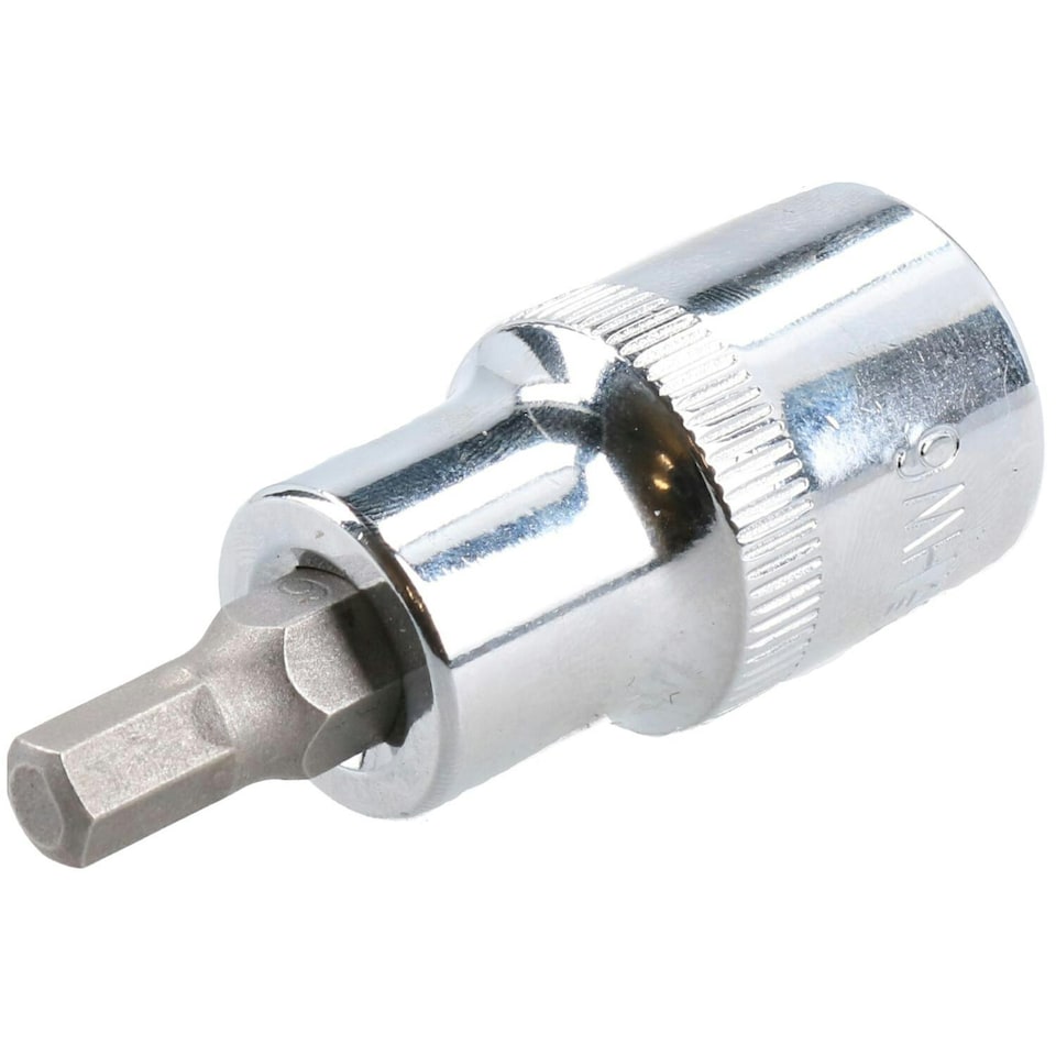 image 1 of 6mm Hex Bit Metric Allen Socket Male 1/2" Drive 55mm Length Strengthened Tip