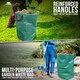 image 4 of Garden Bags Heavy Duty with Handles Reusable Garden Waste Bags for Plant, Grass, Dirt, Leaves Collection - Pack of 2