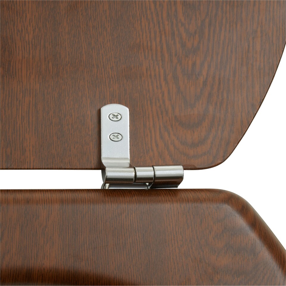 image 1 of Interiors by Premier Dark Oak Toilet Seat, Rich Veneer Woodgrain Finish Toilet Lid, Solid MDF Toilet Cover, Round Toilet Seat