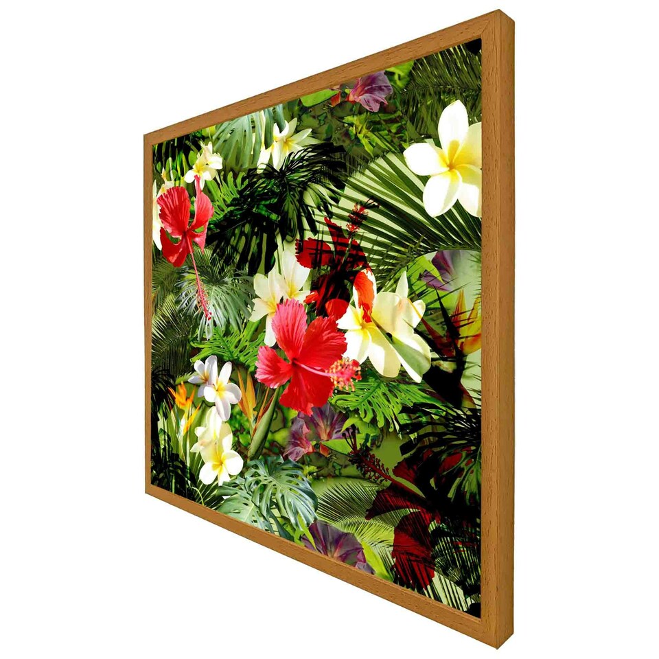 image 1 of Tropical foliage (Picutre Frame) Brown | Oak | XL