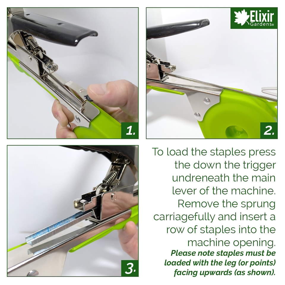 image 1 of Elixir Gardens Plant Tying Machine, Tape Colour BLUE. Full Kit with 20 Tapes & 10,000 Staples