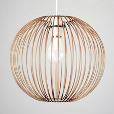 ValueLights Faraday Pair of Copper Ceiling Pendant Shade