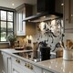 image 2 of Stylish Dinosaur Silhouettes Designer Splash Back | White