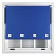 image 1 of FURNISHED Blackout Roller Blinds with Large Square Eyelets Made to Measure Window Shade | Blue | Blue | (W) 120cm x (L) 210cm