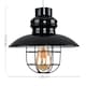 image 3 of ValueLights Penglai Black Ceiling Pendant Light Shade & Bulb | Black