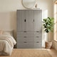 image 3 of RIGA 3 Door 6 Drawer Wardrobe | Grey | Cedar Grey & Cedar Grey | 10 x 44.5 x 79 | 1