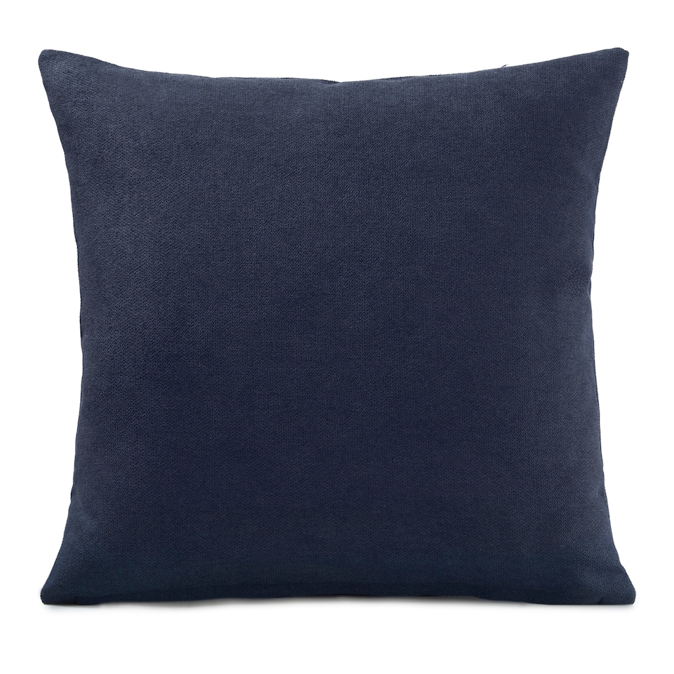 image 1 of Plain Chenille Velvet 45cm x 45cm Navy Cushion Set of 4 | Blue | 45cm x 45cm x 10cm | 4