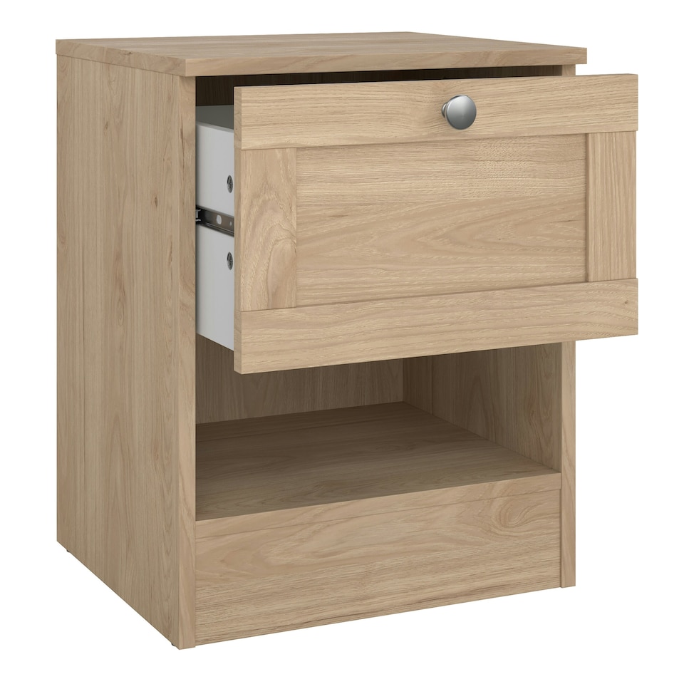 image 1 of Brande Nightstand with1 Frame Drawer in Jackson Hickory Brown
