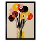 image 1 of Retro Spring Summer Flowers Floral Burgundy Orange Framed Wall Art Print