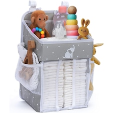 Baby Nappy Caddy Organiser | Hanging Nursery Storage with Multiple Pockets