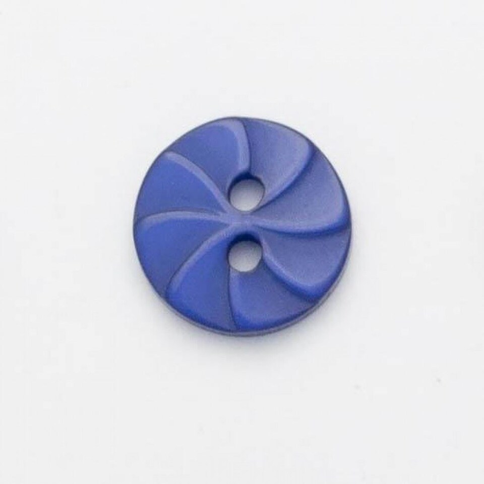 Minerva Royal Blue Round Orange Slice Plastic Buttons for Dressmaking - 13mm - per value pack of 100