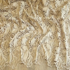 Beige Heavy Guipure Lace Fabric for Bridal, Dressmaking, 137cm / 53" Wide - per metre
