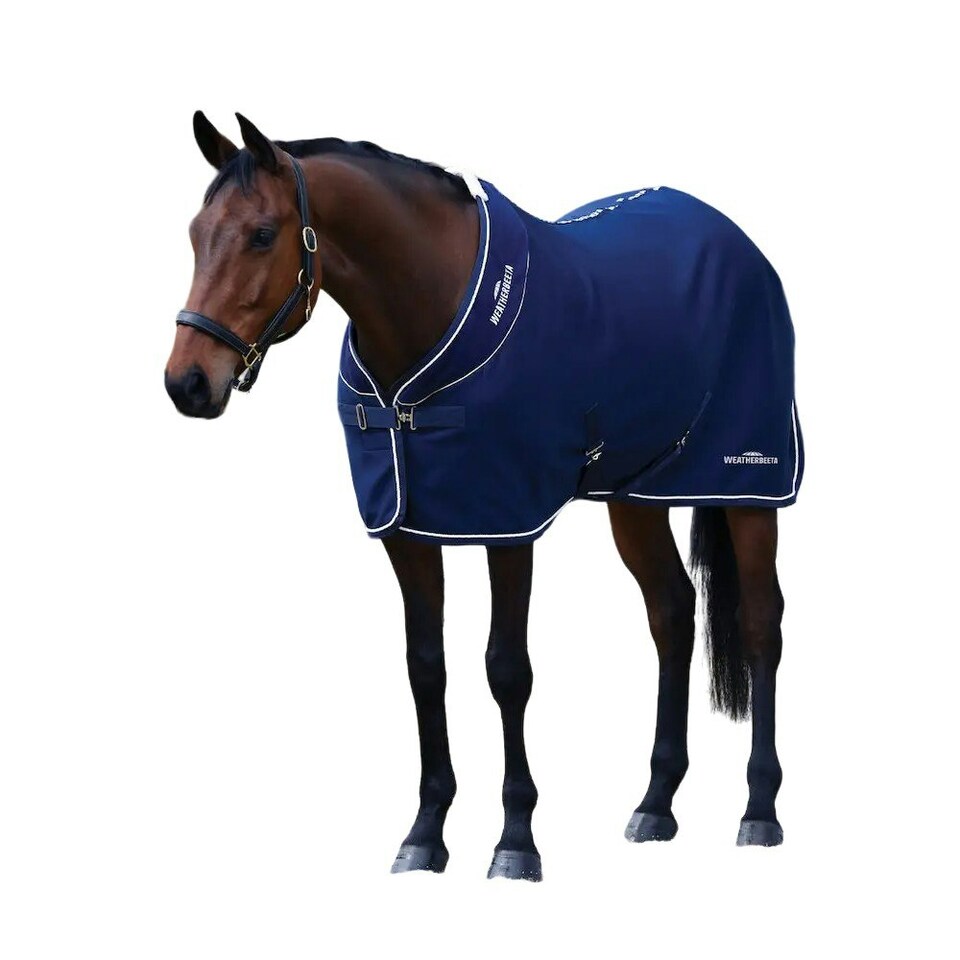 image 1 of Weatherbeeta Opulence Standard-Neck Show Sheet - Navy/White - 5´