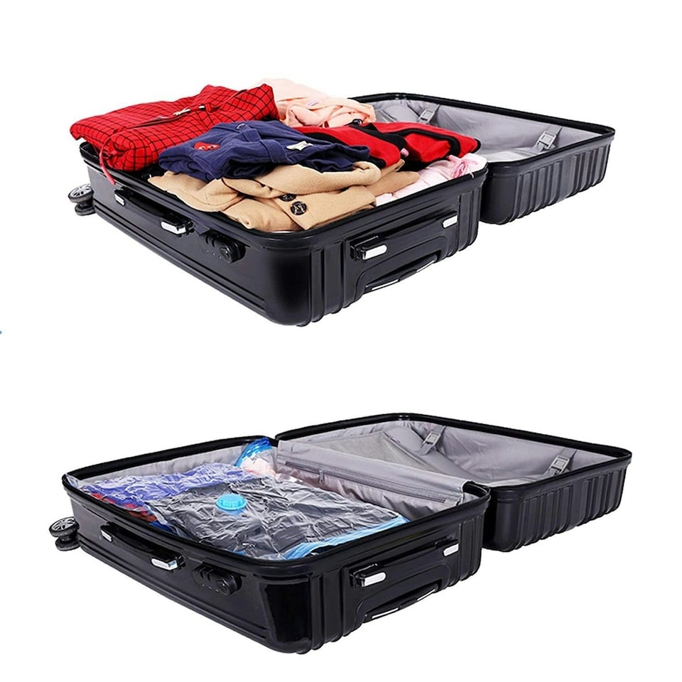image 1 of Large Space Saving Storage Vacuum Bags Clothes Bedding Organiser Under Bed