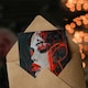 image 3 of Red Passion Woman Abstract Portrait Oil Painting Birthday Card