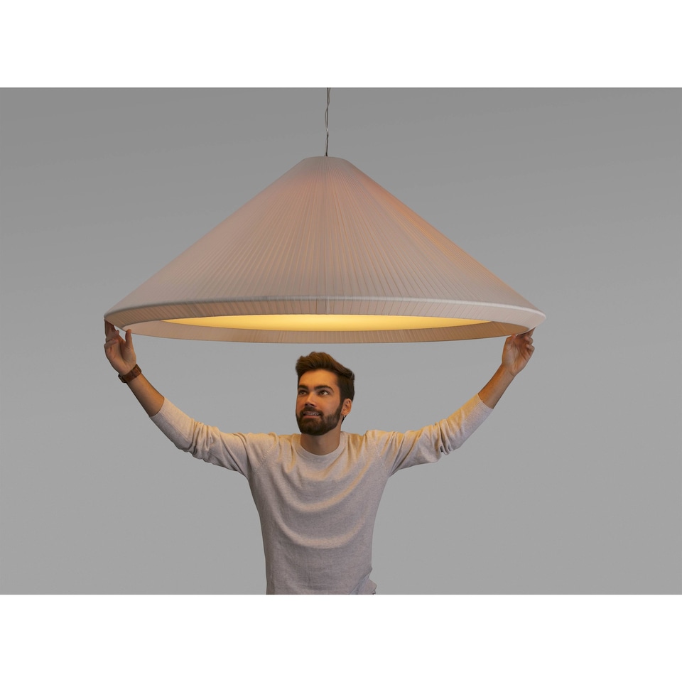 image 1 of Hue 4 Light Large Dome Ceiling Pendant Ivory, E27