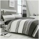 image 1 of VELVETIO Hudson Printed Duvet Cover Set Reversible Polycotton Easy Care Beddings Grey | King