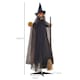 image 3 of HOMCOM Halloween Witch with Broomstick Animatronic Prop with Light Up Eyes